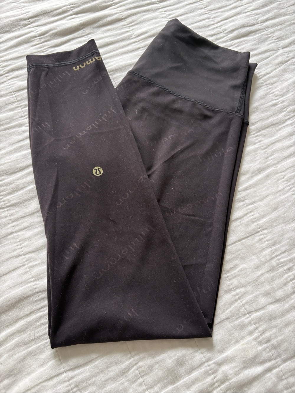 lululemon athletica Black High-Rise Leggings with Subtle Logo